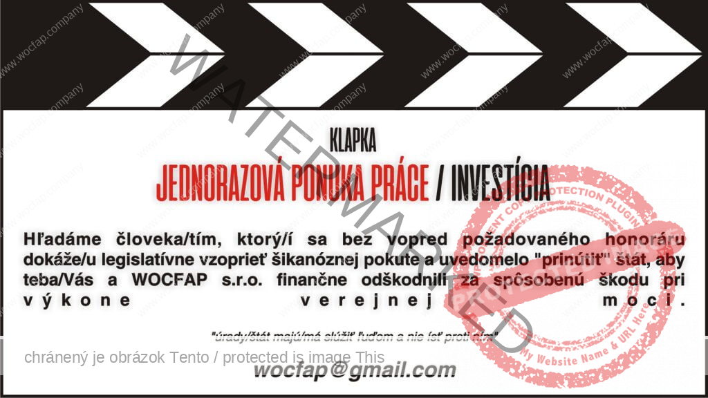Ľubica Geczikova vs WOCFAP s.r.o. - ponuka práce