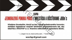 Dve Prešovské vrany vs WOCFAP s.r.o. - ponuka práce